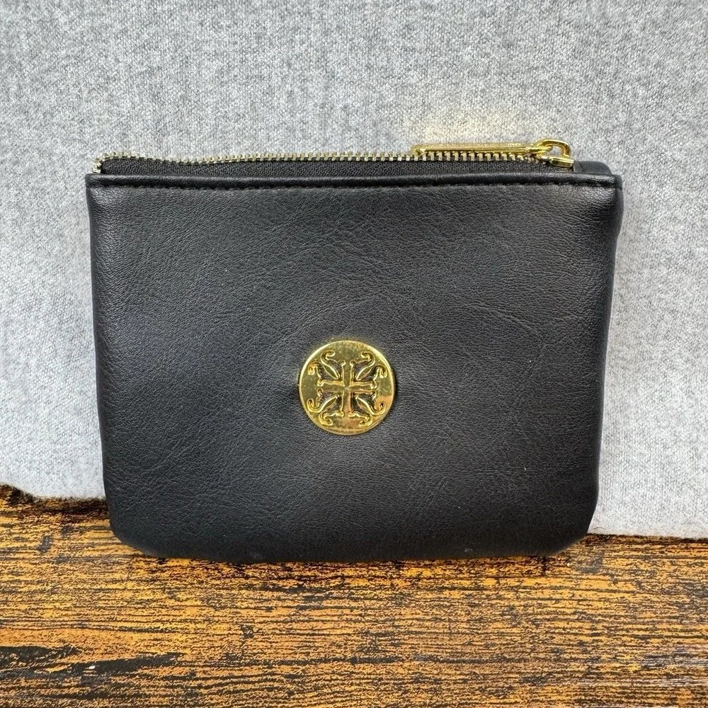 Rustic‎ Cuff Black w/Gold RC Logo Zipper Closure Storage Makeup Bag